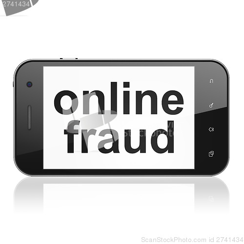 Image of Privacy concept: Online Fraud on smartphone