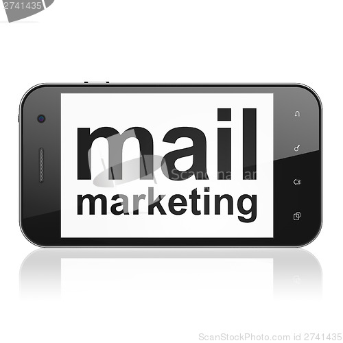 Image of Advertising concept: Mail Marketing on smartphone