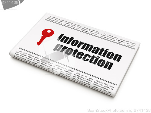 Image of Security news concept: newspaper with Information Protection and