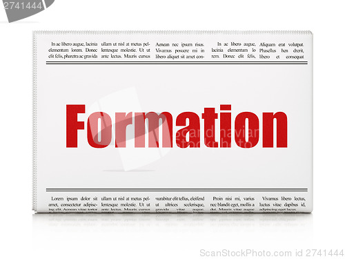 Image of Education news concept: newspaper headline Formation