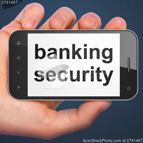 Image of Safety concept: Banking Security on smartphone