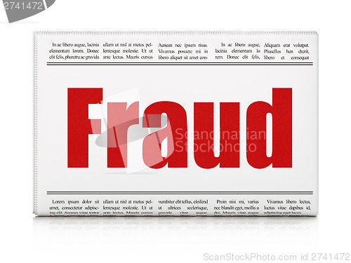 Image of Security news concept: newspaper headline Fraud