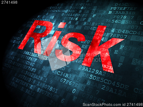 Image of Business concept: Risk on digital background