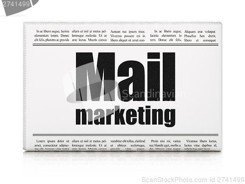 Image of Advertising news concept: newspaper headline Mail Marketing