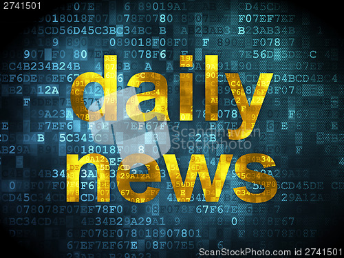 Image of News concept: Daily News on digital background