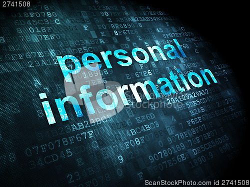 Image of Safety concept: Personal Information on digital background