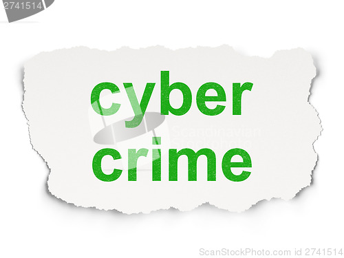 Image of Protection concept: Cyber Crime on Paper background