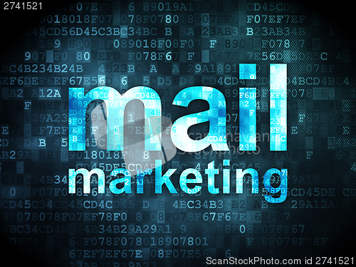 Image of Marketing concept: Mail Marketing on digital background