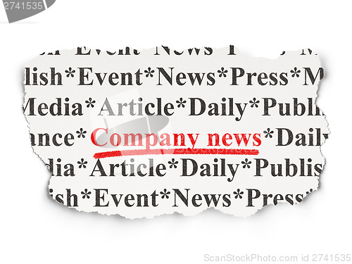 Image of News concept: Company News on Paper background