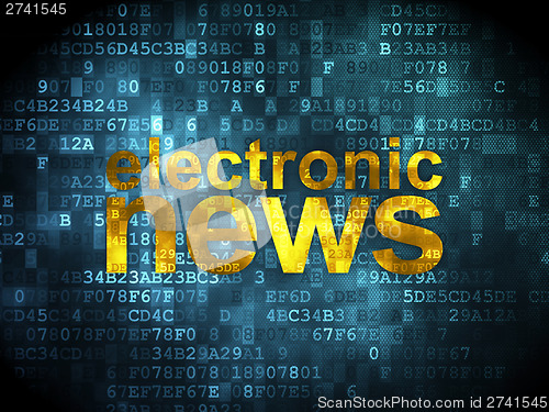 Image of News concept: Electronic News on digital background
