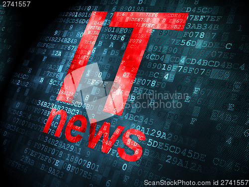 Image of News concept: IT News on digital background