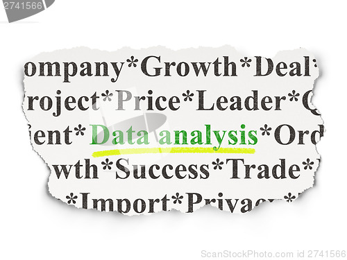 Image of Data concept: Data Analysis on Paper background