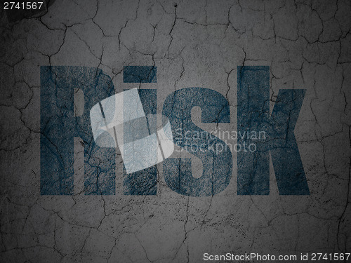 Image of Finance concept: Risk on grunge wall background