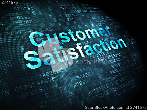 Image of Marketing concept: Customer Satisfaction on digital background