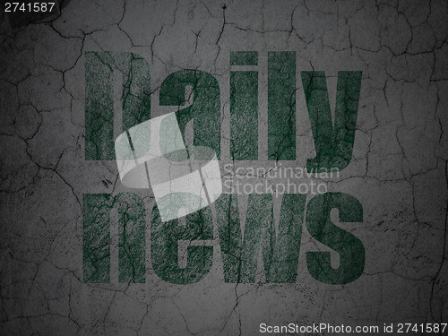 Image of News concept: Daily News on grunge wall background