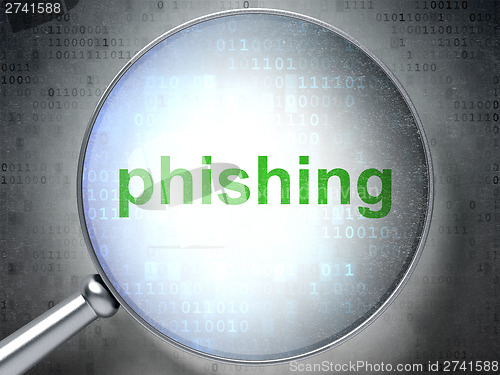 Image of Safety concept: Phishing with optical glass