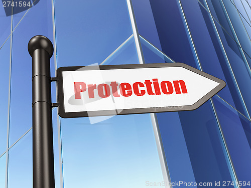 Image of Privacy concept: Protection on Building background