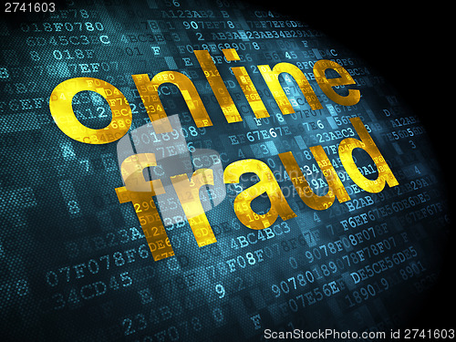 Image of Privacy concept: Online Fraud on digital background