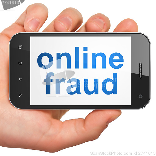 Image of Safety concept: Online Fraud on smartphone