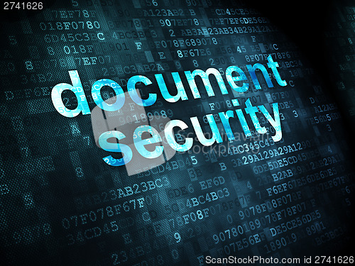 Image of Protection concept: Document Security on digital background