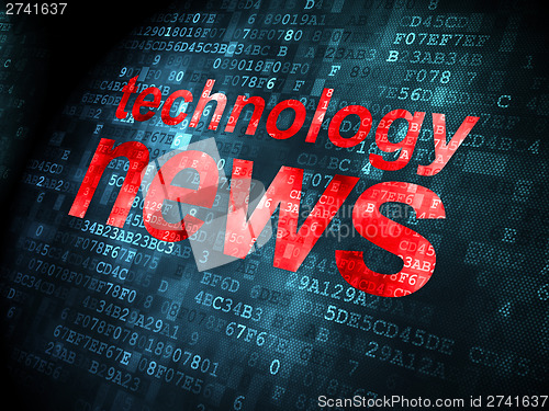 Image of News concept: Technology News on digital background