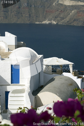 Image of santorini incredible view patio setting