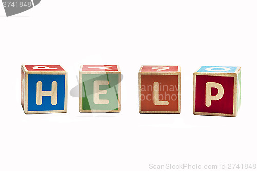 Image of Alphabet blocks HELP