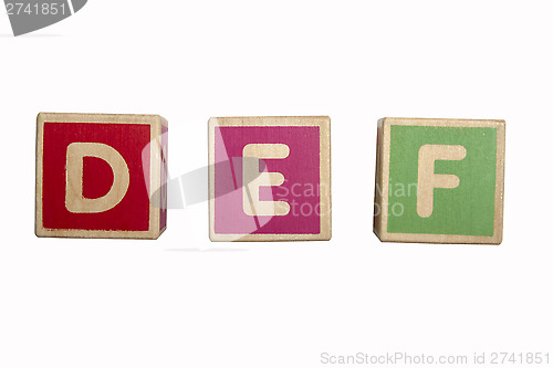 Image of Alphabet blocks DEF