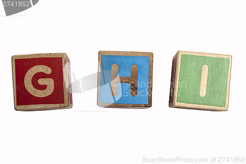 Image of Alphabet blocks GHI