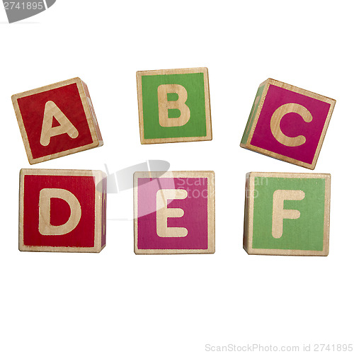 Image of Alphabet blocks ABCDEF