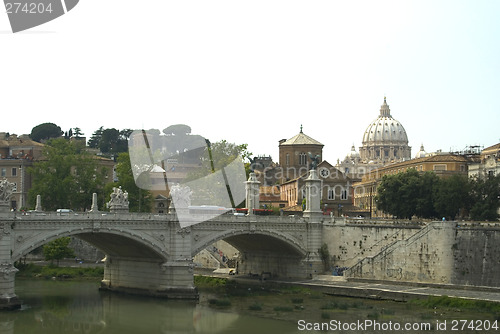 Image of view of vatican and tiber river rome