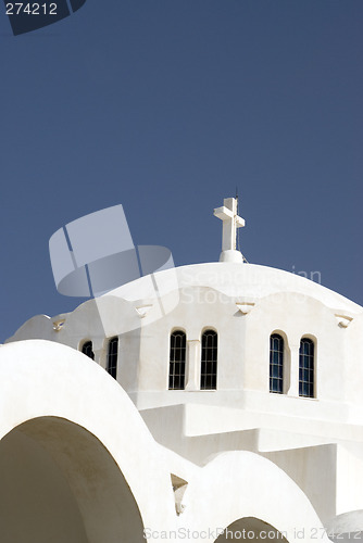 Image of church thira santorini greek islands