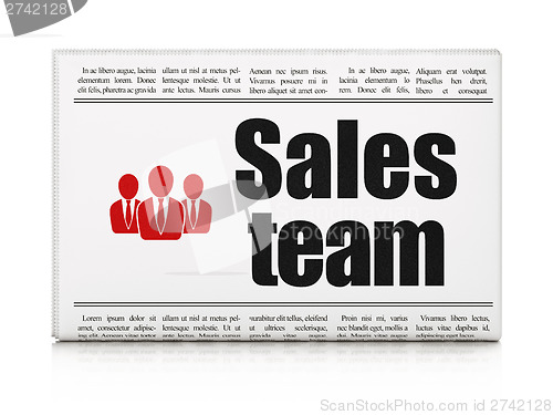 Image of Marketing news concept: newspaper with Sales Team and Business P