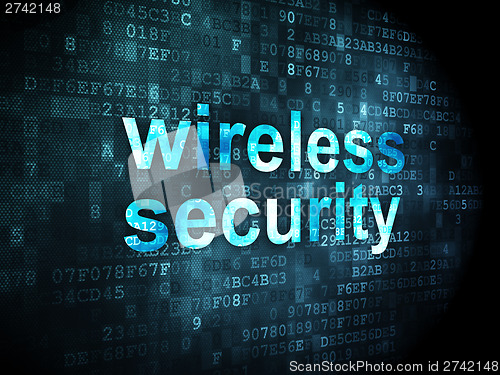 Image of Security concept: Wireless Security on digital background