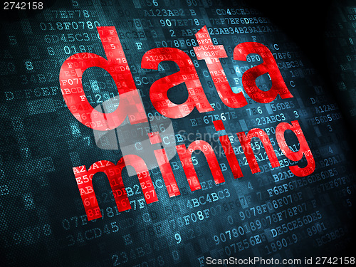 Image of Information concept: Data Mining on digital background
