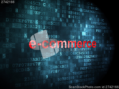Image of Finance concept: E-commerce on digital background