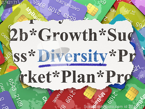 Image of Business concept: Diversity on Credit Card background