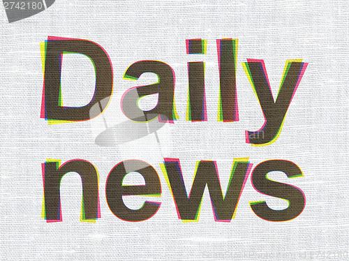 Image of News concept: Daily News on fabric texture background