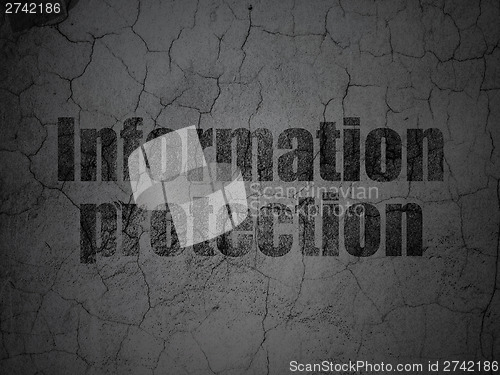 Image of Privacy concept: Information Protection on grunge wall backgroun
