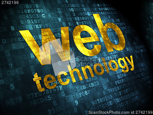 Image of SEO web design concept: Web Technology on digital background