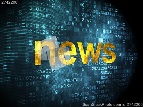 Image of News concept: News on digital background