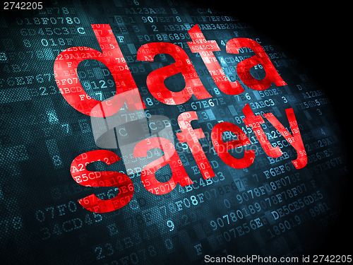 Image of Information concept: Data Safety on digital background