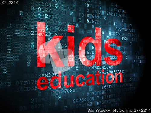Image of Education concept: Kids Education on digital background