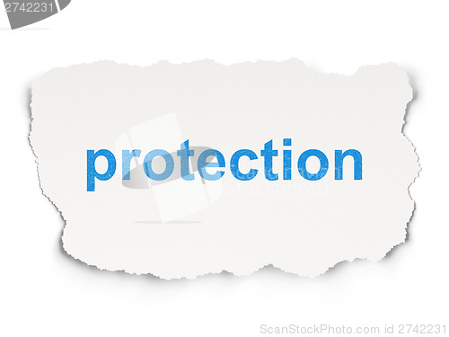 Image of Security concept: Protection on Paper background