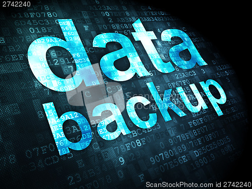 Image of Data concept: Data Backup on digital background