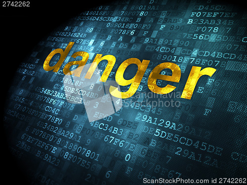 Image of Safety concept: Danger on digital background
