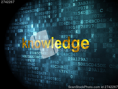 Image of Education concept: Knowledge on digital background