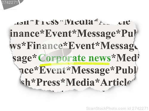 Image of News concept: Corporate News on Paper background