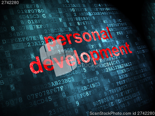 Image of Education concept: Personal Development on digital background