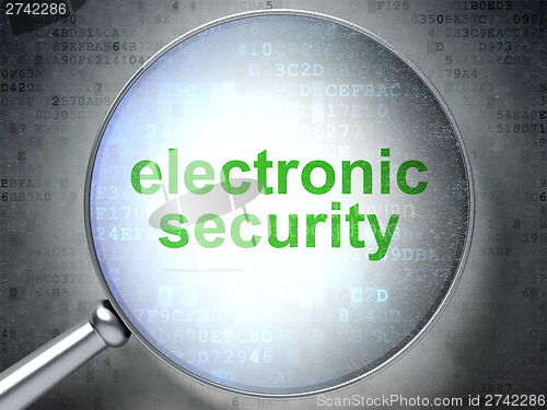 Image of Protection concept: Electronic Security with optical glass